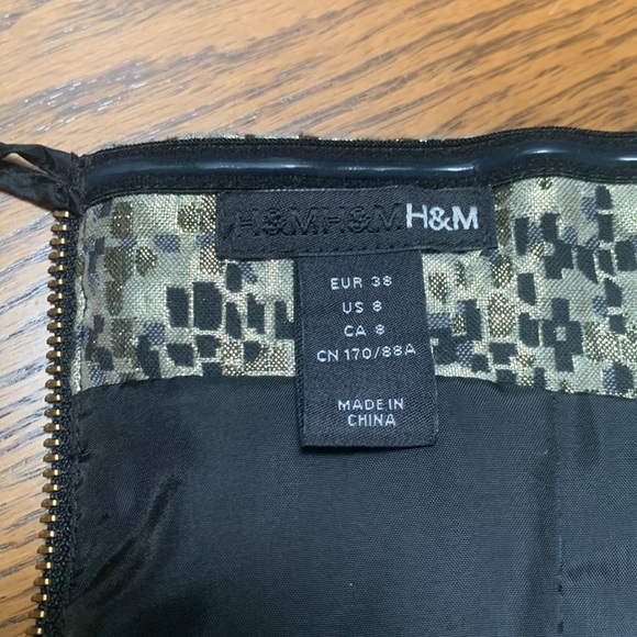 H&M Strapless Gold Mini Dress - Picture 7 of 8